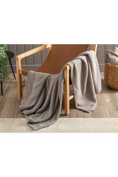 English Home Stone Colored Mela Sofa Shawl - 120x170 Cm