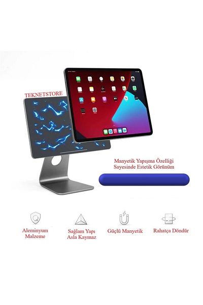 TEKNETSTORE Apple Ipad Pro 6η Generation M2 2022 12,9 ιντσών Tablet Συμβατή με μαγνητική επιφάνεια επιτραπέζια βάση tablet