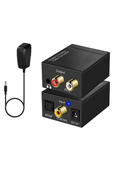 boblov 3.5 Mm Dijital Analog Ses Dönüştürücü Optik Fiber Toslink Koaksiyel Si...