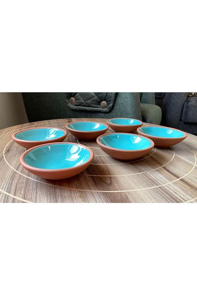 goffin Pottery Bowl Olive Bowl, Snack Bowl, Turkish Delight Bowl, Jam Bowl, Sauce Bowl, Colorful Glazed 6 Pieces