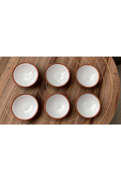 goffin Pottery Bowl Olive Bowl, Snack Bowl, Turkish Delight Bowl, Jam Bowl, Sauce Bowl, Colorful Glazed 6 Pieces
