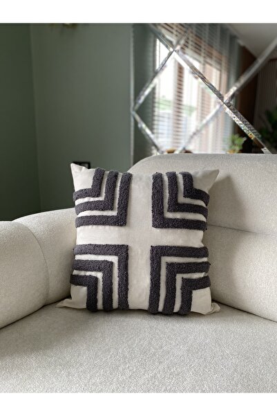 lugarina Геометрична възглавница за удари от мек ленен плат 45*45