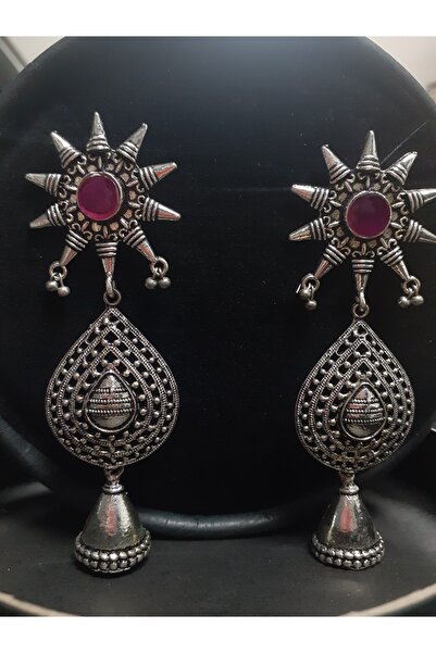 Aashiv's Collection أقراط نسائية هندية من الفولاذ المقاوم للصدأ