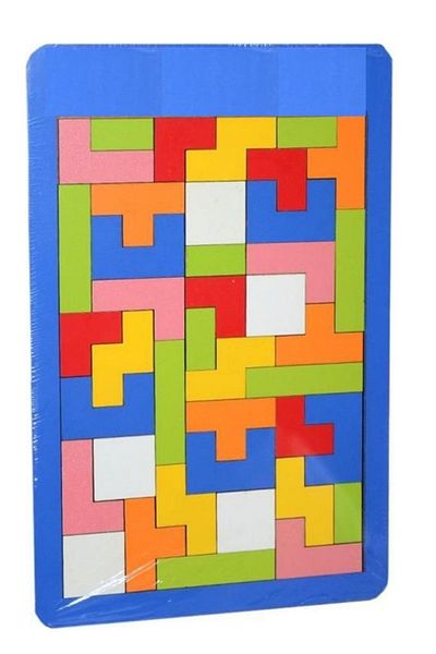AVMmarketim Wooden Puzzle Tetris Game Educational Wooden Game Puzzle Game