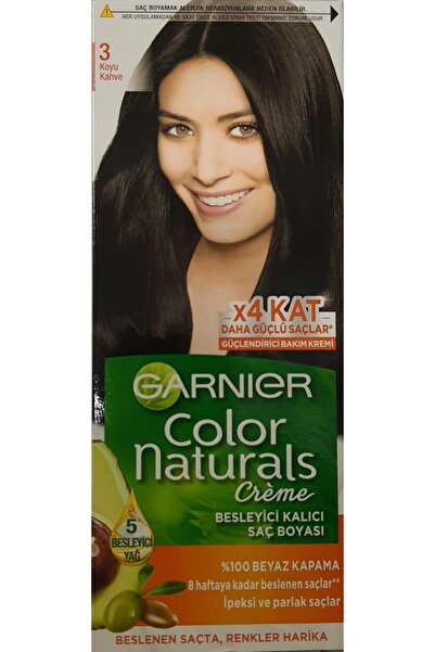Garnier Color Naturals Saç Boyası 3 Koyu Kahve X4 Kat Yeni