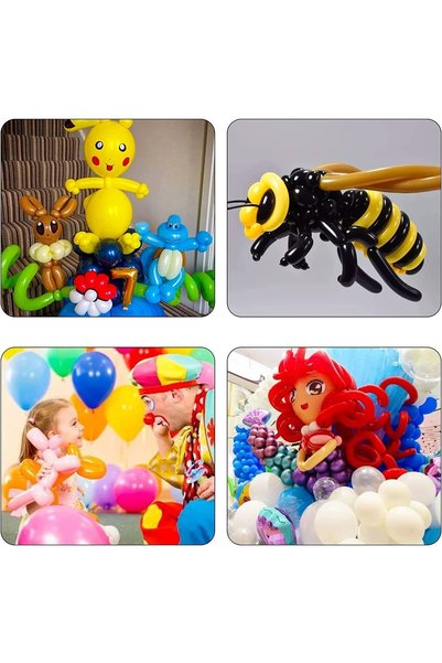 ELGALA Balloon Sausage Balloon Helium Balloon Clown Balloon 10 Pieces Red Color