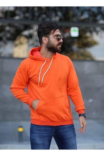 FATELLA Crew Neck and Hooded Kangaroo Pocket Unisex Basic Sweatshirt