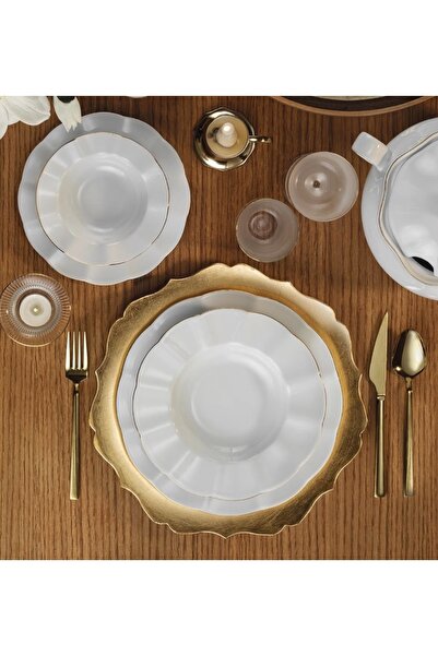 Kütahya Porselen 6’lı Nil Servis Tabağı ( Altın Yaldızlı )