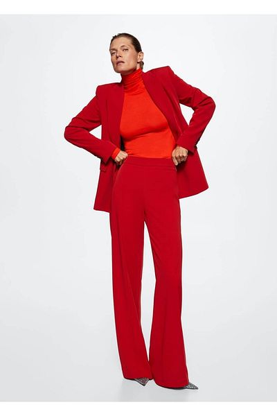 MANGO Woman Tricou tricotat cu guler înalt