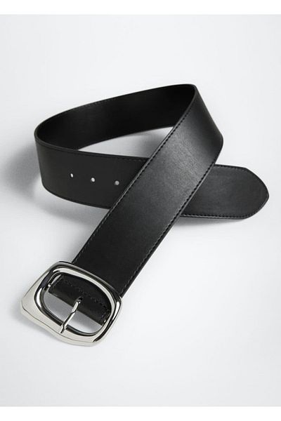 MANGO Woman Metal Buckle Belt