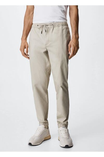 MANGO Man Βαμβακερό παντελόνι Jogger