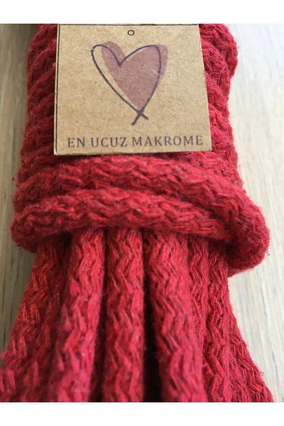 Makromİps Macrame 10 Meters Cotton Woven Tress - Cord Kaytan Mat Bag and Supla Runner Basket Lanyard