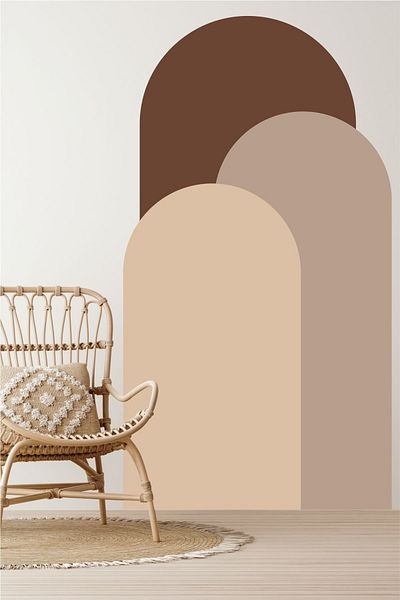 Piksel Grafik Bohemian Blocks 3-Piece Wall Sticker
