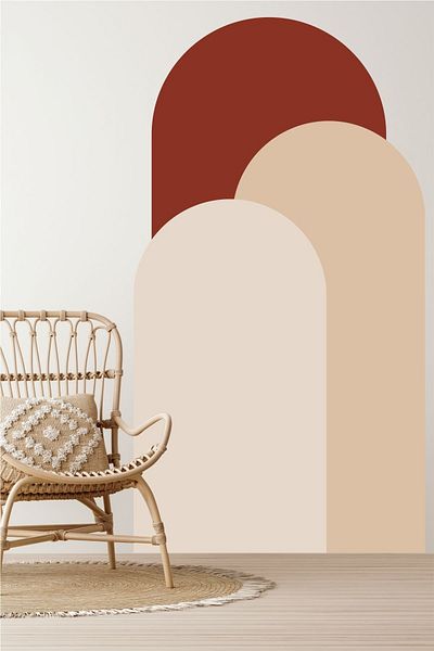 Piksel Grafik Bohemian Blocks 3-Piece Wall Sticker