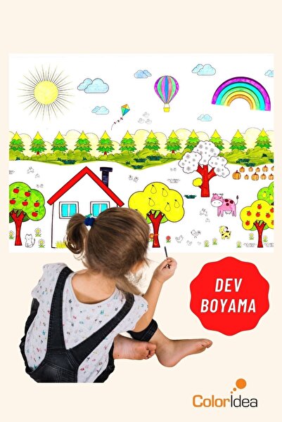 jollyheads Güzel Evim Dev Boyama 70x100 Cm - Dev Boyama Etkinlik Ve Aktivite ...