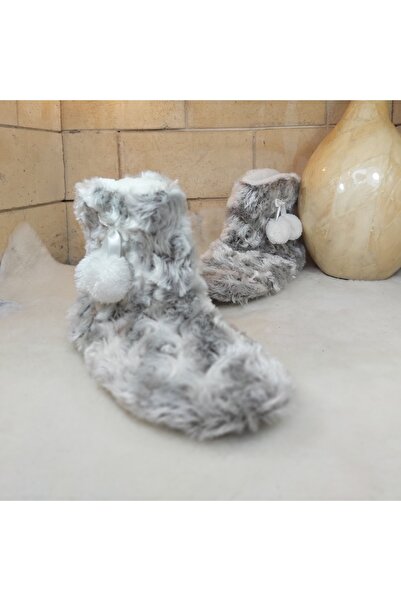 Leydi bebe Ponpon Kız Çocuk Ev Içi,içi Yünlü Bot