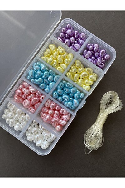 LİVZA BİJUTERİ 10lu Organizer Kutuda Incili Takı Hobi Set