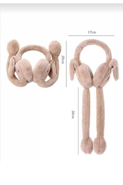 Allen Accessories سماعة رأس متحركة على شكل أرنب قطيفة