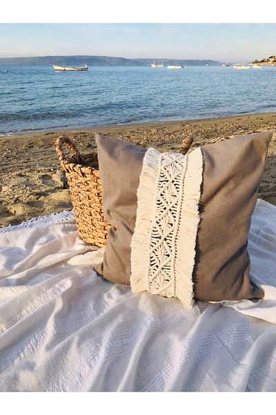 MAKROMEZADE Macrame Throw Pillow Knitting