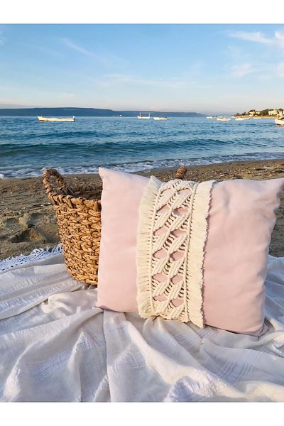 MAKROMEZADE Macrame Throw Pillow Knitting