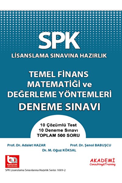 Akademi Consulting Training SPK Lisaslama Sınavlarına Hazırlık Düzey 3 Temel ...