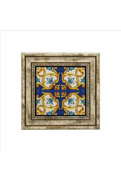 Sadrazam Πίνακας με φυσική πέτρα με ιταλικό σχέδιο (25cmx25cm) (kd-103)