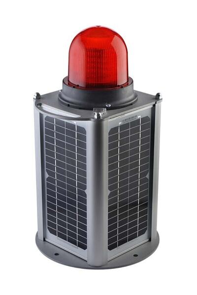 MUCCO Tabana Montaj Solar Panelli Uçak Ikaz Lambası Flaşör / Sabit Işık Snt-u...