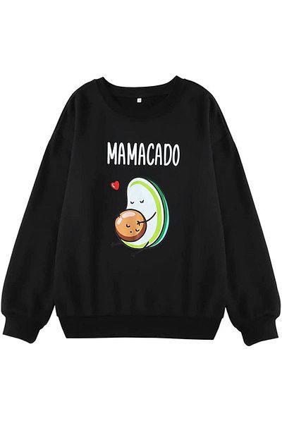 Machetta Суичър с кръгло деколте с щампа Mamacado за бременни