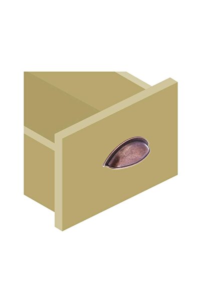 EYM Stone Bowl Furniture Cabinet Handle Patterned 96 Mm Antique Copper