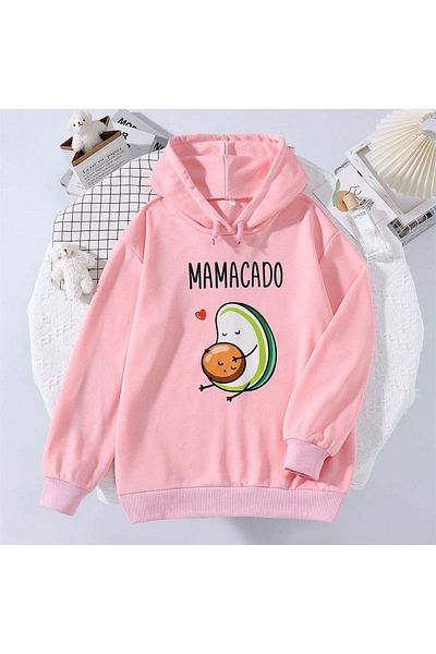 Machetta Суитшърт с качулка и щампа Mamacado за бременни