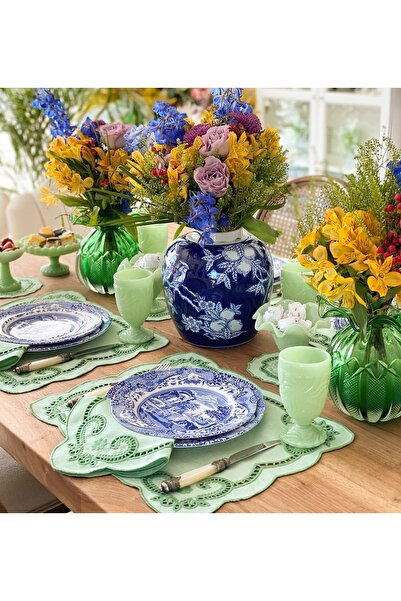 Tunesi Home Yeşil Beyaziş Servis Peçetesi 4 Adet