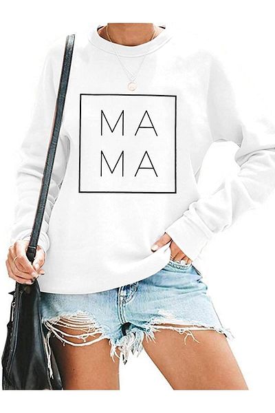 Machetta Суичър с щампа с кръгло деколте Pregnant Mama