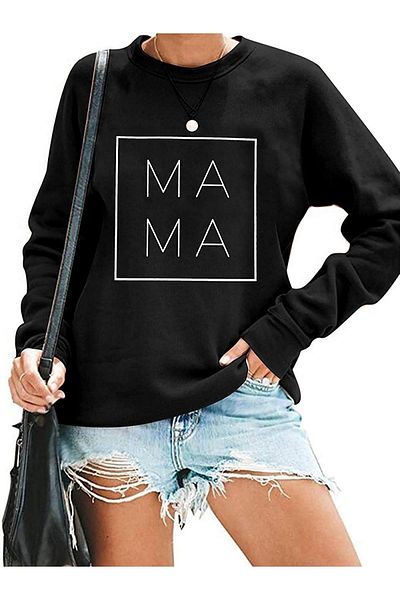 Machetta Суичър с щампа с кръгло деколте Pregnant Mama