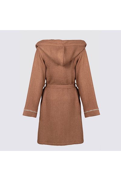 Ecocotton Halat de baie maro pentru femei Naia, 100% bumbac organic (m)