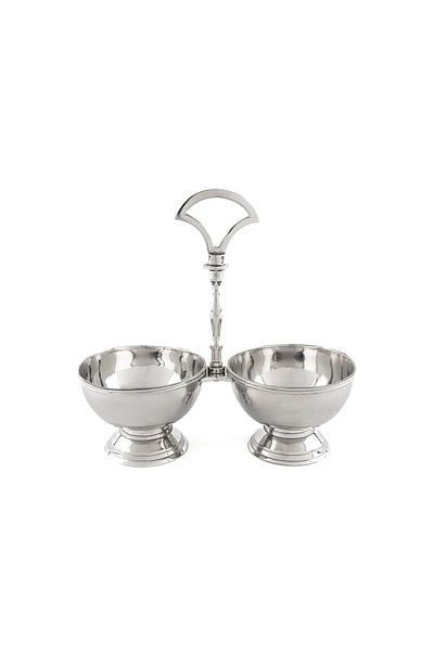 Mikasa Moor Silver Steel Coated 2-Piece Snack Bowl 24x11x25 cm