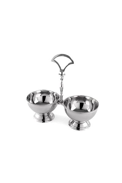 Mikasa Moor Silver Steel Coated 2-Piece Snack Bowl 24x11x25 cm