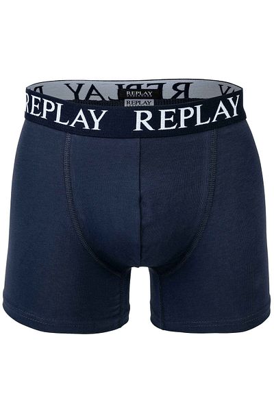 Replay Herren-Boxershorts, 2er-Pack – Badeshorts, Baumwollstretch
