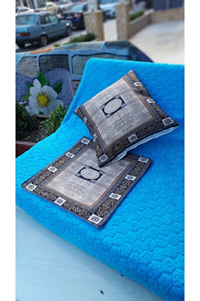 TEKSTİLCİ Κάλυμμα μαξιλαριού ριχτάρι Ψηφιακό εμπριμέ βελούδινο ύφασμα 43x43