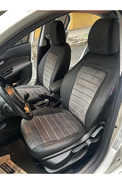 AKINCI Fiat Egea Arka Sırt Arka Oturma 2 1 Model Gri Taytüyü Siyah Deri Karış...