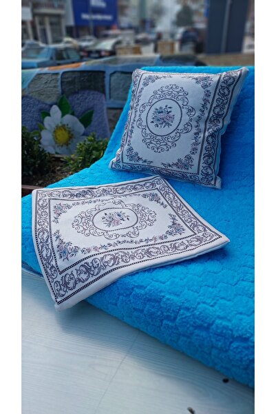 TEKSTİLCİ Κάλυμμα μαξιλαριού ριχτάρι Ψηφιακό εμπριμέ βελούδινο ύφασμα 43x43