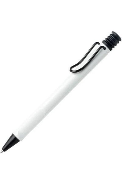Lamy Safarı Bright White Non-Tapping Pen Black Clip4037671 219