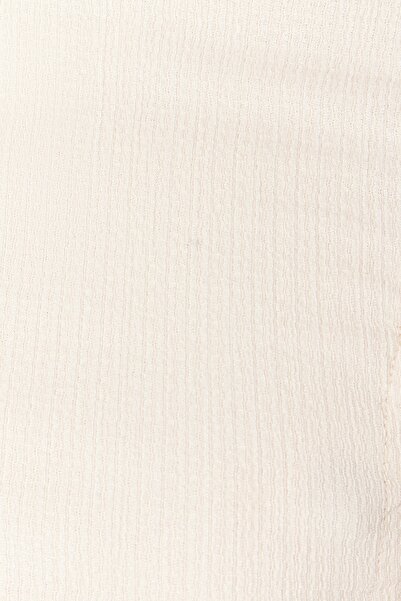 Trendyol Collection Beige Gather Detailed Fitted Crop Crew Neck Sweater Knitted Blouse TWOAW22BZ0261