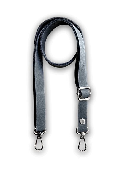 alfa tasarım atölyesi Hakiki Deri Çanta Sapı (120 Cm - 1.5 Cm) - Uzay Mavisi