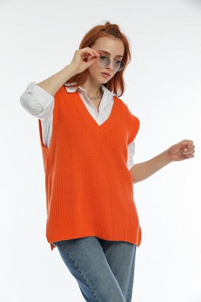 erki triko Women's V-Neck Knitwear Sweater