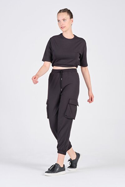 MODUMUZ RAHATLIK Γυναικεία φόρμα για τζόκινγκ Κοντό πλαϊνή τσέπη