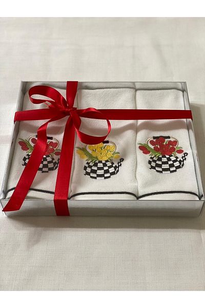Nur Homing Checkered Teapot Towel 3 Pieces