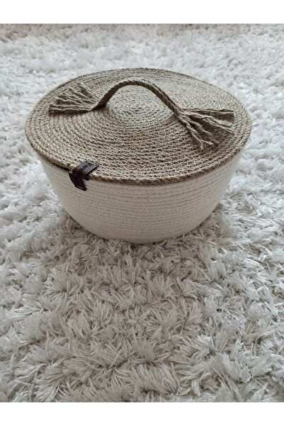 karelim home سلة خوص مزخرفة متعددة الأغراض، (20×10)