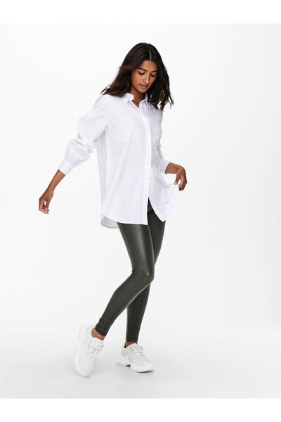 ONLY Tunica/cămașă albă din bumbac cu croiala confortabilă pentru femei 15227677 Onlnora