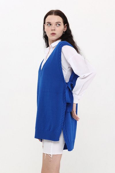 MA ananas Women's Saks Blue Knitwear Sweater
