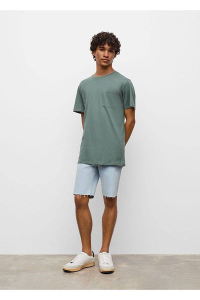 Mango Teen Βαμβακερό μπλουζάκι με τσέπες